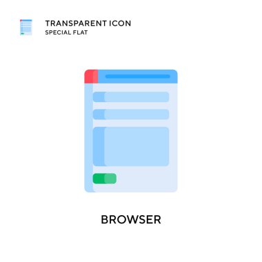 Tarayıcı vektör simgesi. Düz çizim. EPS 10 vektörü.