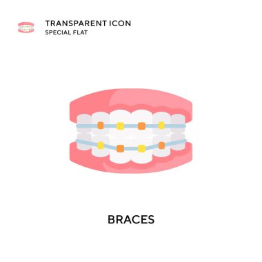 Parantez vektör simgesi. Düz çizim. EPS 10 vektörü.