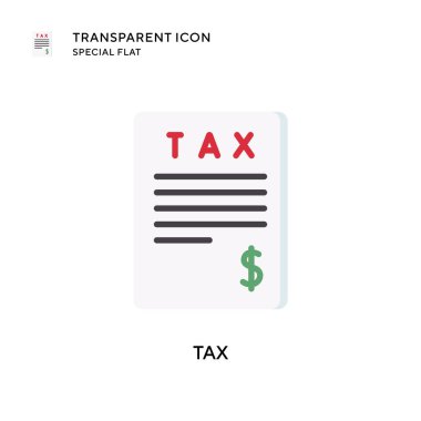 Vergi vektör simgesi. Düz çizim. EPS 10 vektörü.