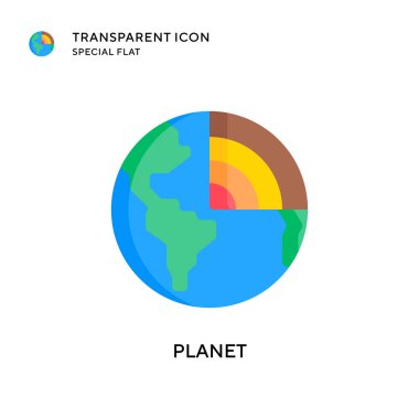 Gezegen vektör simgesi. Düz çizim. EPS 10 vektörü.