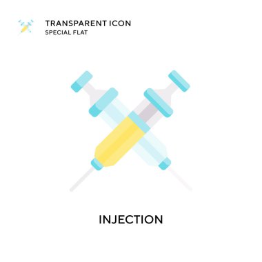 Enjeksiyon vektör simgesi. Düz çizim. EPS 10 vektörü.