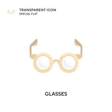 Gözlük vektör simgesi. Düz çizim. EPS 10 vektörü.