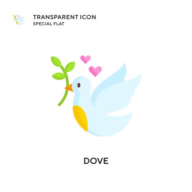 Güvercin vektör simgesi. Düz çizim. EPS 10 vektörü.