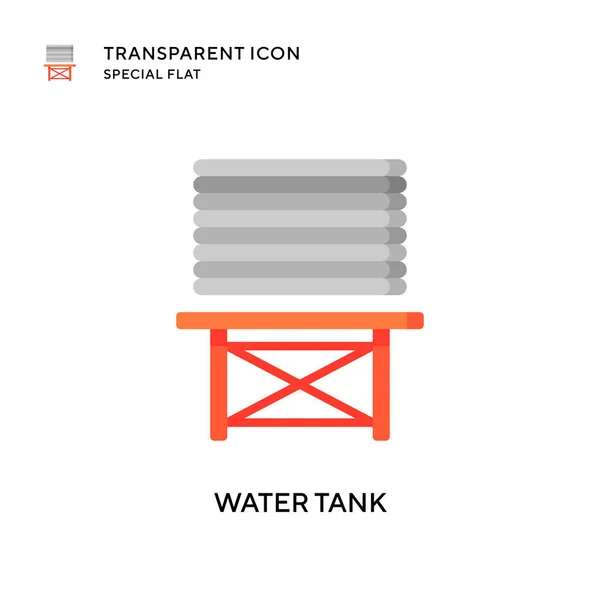 Water Tank Vector Icon Flat Style Illustration Eps Vector — Stock Vector