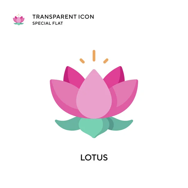 Lotus Vektor Symbol Flache Illustration Eps Vektor — Stockvektor