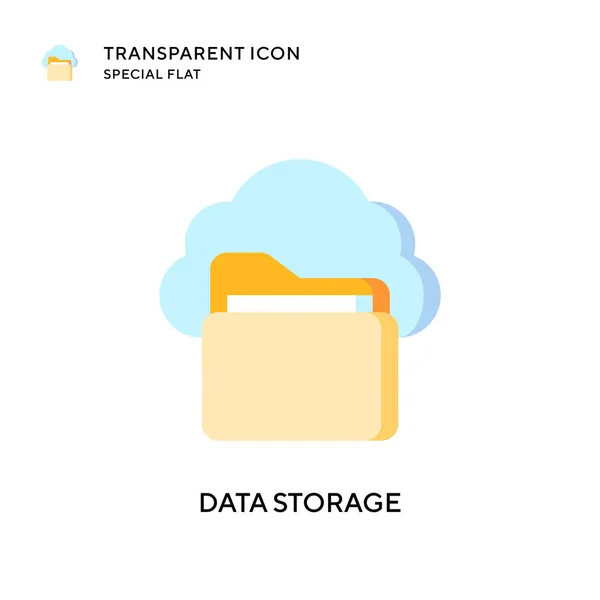 Icona Vettoriale Memorizzazione Dati Illustrazione Stile Piatto Vettore Eps — Vettoriale Stock