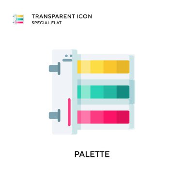 Palet vektör simgesi. Düz çizim. EPS 10 vektörü.