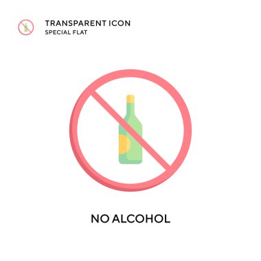 Alkol vektör simgesi yok. Düz çizim. EPS 10 vektörü.