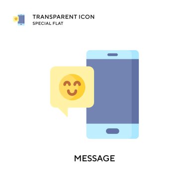 Mesaj vektör simgesi. Düz çizim. EPS 10 vektörü.