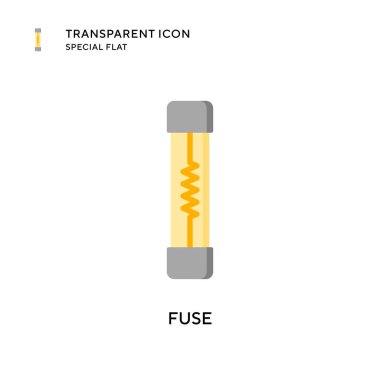 Fuse vector icon. Flat style illustration. EPS 10 vector. clipart