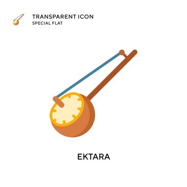 Ektara vektör simgesi. Düz çizim. EPS 10 vektörü.