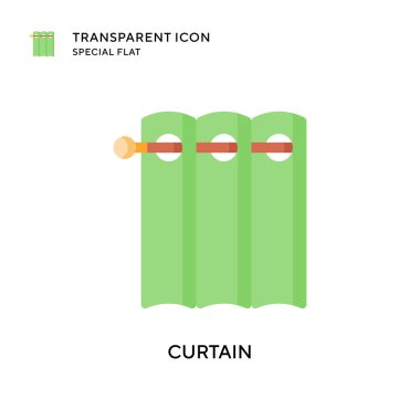 Perde vektör simgesi. Düz çizim. EPS 10 vektörü.