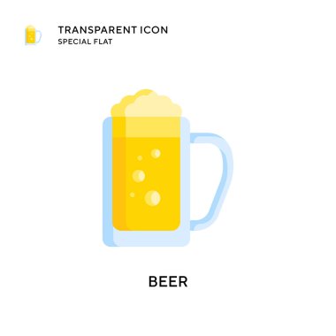 Bira vektör simgesi. Düz çizim. EPS 10 vektörü.