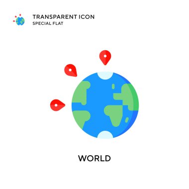 Dünya vektör simgesi. Düz çizim. EPS 10 vektörü.