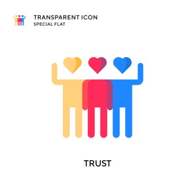 Vektör ikonuna güven. Düz çizim. EPS 10 vektörü.