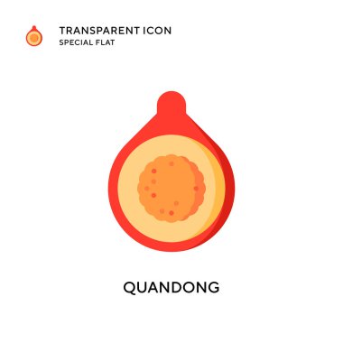 Quandong vektör simgesi. Düz çizim. EPS 10 vektörü.