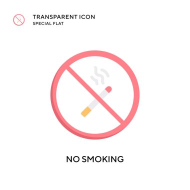 Dumanı tüten vektör simgesi yok. Düz çizim. EPS 10 vektörü.