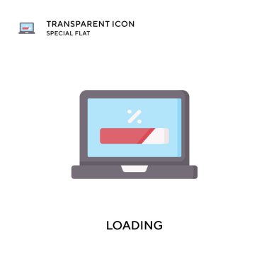 Vektör simgesi yükleniyor. Düz çizim. EPS 10 vektörü.