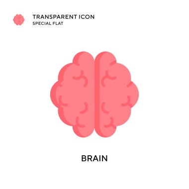 Beyin vektör simgesi. Düz çizim. EPS 10 vektörü.