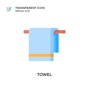 Havlu vektör simgesi. Düz çizim. EPS 10 vektörü.
