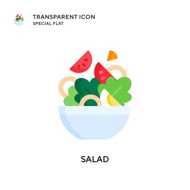 Salata vektör simgesi. Düz çizim. EPS 10 vektörü.
