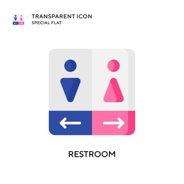 Tuvalet vektör simgesi. Düz çizim. EPS 10 vektörü.