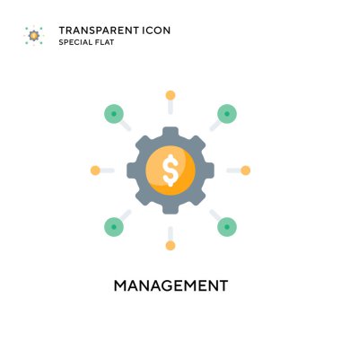 Yönetim vektör simgesi. Düz çizim. EPS 10 vektörü.