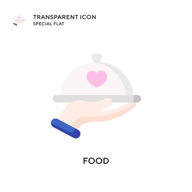 Yiyecek vektör simgesi. Düz çizim. EPS 10 vektörü.