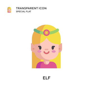 Elf vektör simgesi. Düz çizim. EPS 10 vektörü.