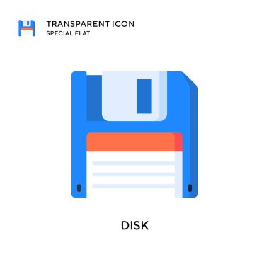 Disk vektör simgesi. Düz çizim. EPS 10 vektörü.