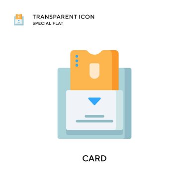 Kart vektör simgesi. Düz çizim. EPS 10 vektörü.