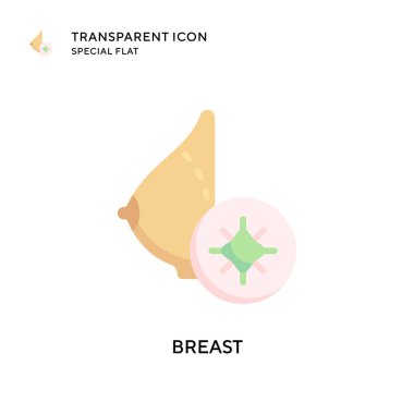 Göğüs vektör simgesi. Düz çizim. EPS 10 vektörü.