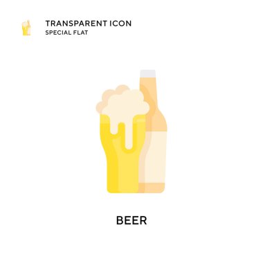 Bira vektör simgesi. Düz çizim. EPS 10 vektörü.