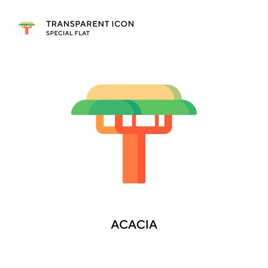 Akasya vektör simgesi. Düz çizim. EPS 10 vektörü.