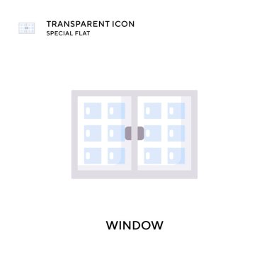 Pencere vektör simgesi. Düz çizim. EPS 10 vektörü.