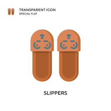 Terlik vektör simgesi. Düz çizim. EPS 10 vektörü.