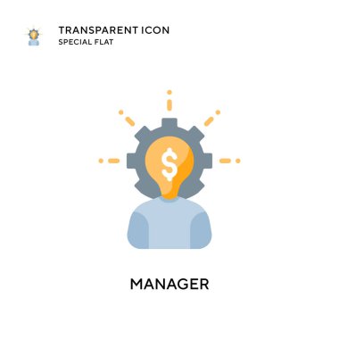 Yönetici vektör simgesi. Düz çizim. EPS 10 vektörü.