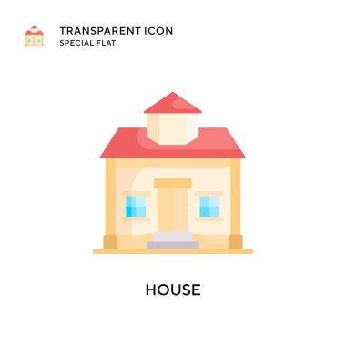 Ev vektör simgesi. Düz çizim. EPS 10 vektörü.