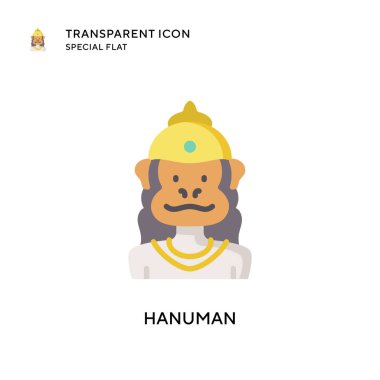 Hanuman vektör simgesi. Düz çizim. EPS 10 vektörü.