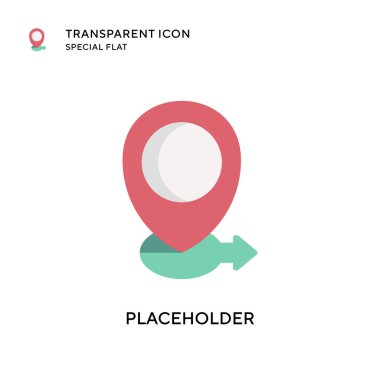 Yer tutucu vektör simgesi. Düz çizim. EPS 10 vektörü.