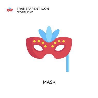 Maske vektör simgesi. Düz çizim. EPS 10 vektörü.