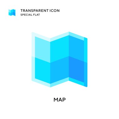 Harita vektör simgesi. Düz çizim. EPS 10 vektörü.