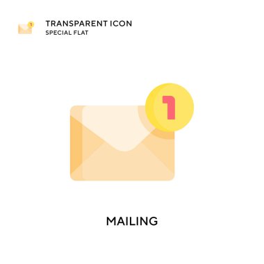 E- posta vektör simgesi. Düz çizim. EPS 10 vektörü.