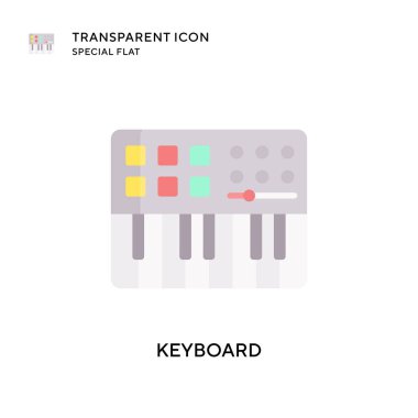 Klavye vektör simgesi. Düz çizim. EPS 10 vektörü.