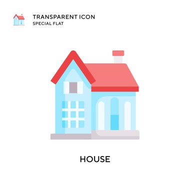 Ev vektör simgesi. Düz çizim. EPS 10 vektörü.