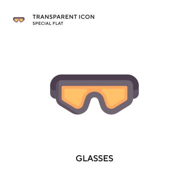 Gözlük vektör simgesi. Düz çizim. EPS 10 vektörü.