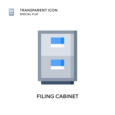Kabine vektör simgesi dosyalanıyor. Düz çizim. EPS 10 vektörü.