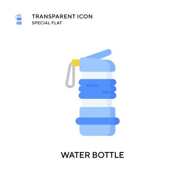 Su şişesi vektör simgesi. Düz çizim. EPS 10 vektörü.