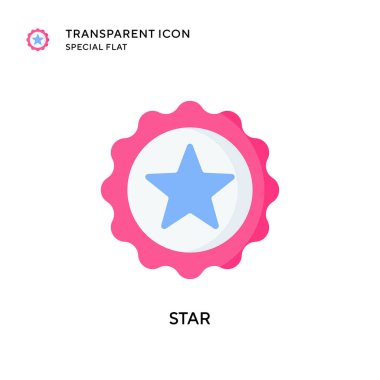 Yıldız vektör simgesi. Düz çizim. EPS 10 vektörü.