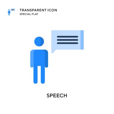 Konuşma vektör simgesi. Düz çizim. EPS 10 vektörü.